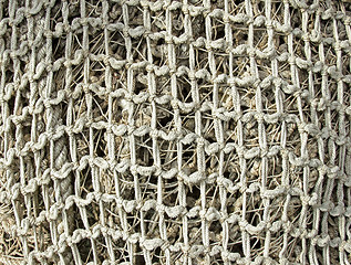 Image showing old fishing nets closeup