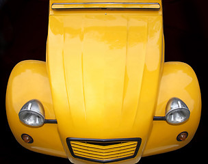 Image showing Retro yellow car