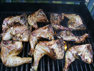 Image showing chicken on the barbeque