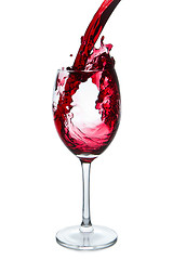 Image showing red wine glass