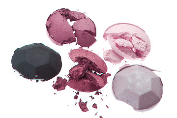 Image showing multicolored crushed eyeshadows