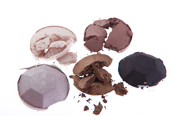 Image showing multicolored crushed eyeshadows