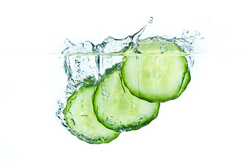 Image showing cucumber in water