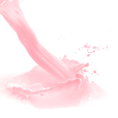 Image showing strawberry milk splash