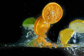 Image showing fruit splash