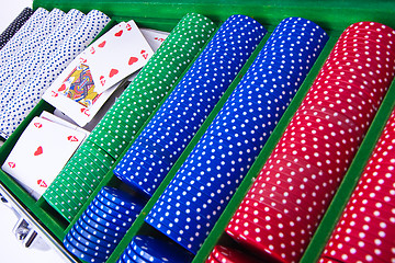 Image showing poker chips with ace