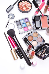 Image showing set of cosmetic makeup products