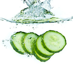 Image showing cucumber in water