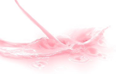 Image showing strawberry milk splash