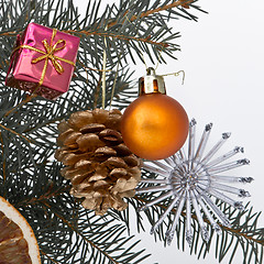 Image showing Christmas tree decorated