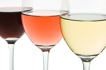 Image showing three wine glasses