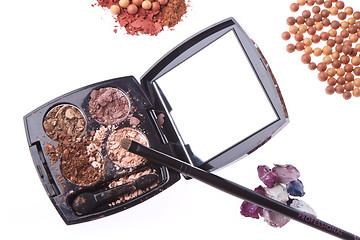 Image showing crushed compact eyeshadows