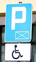 Image showing Handicapped parking sign