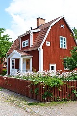 Image showing Old red house