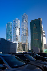 Image showing landscape of the business district Moscow City