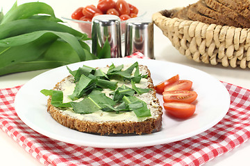 Image showing wild garlic bread