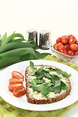 Image showing wild garlic bread