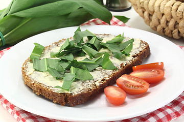 Image showing wild garlic bread