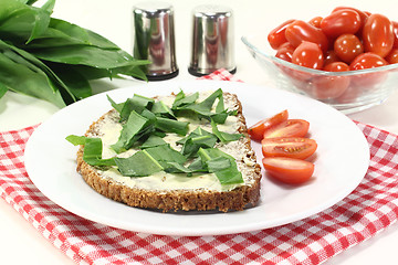 Image showing wild garlic bread