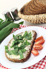 Image showing wild garlic bread