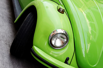 Image showing Close-up of green car