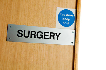 Image showing Surgery sign