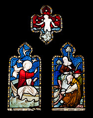 Image showing Religious stained glass window