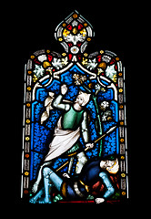 Image showing Religious stained glass window