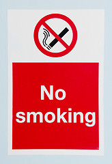 Image showing No smoking sign