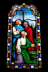 Image showing Religious stained glass window