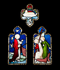 Image showing Religious stained glass window