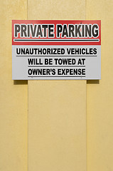 Image showing Private parking sign