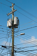 Image showing Electricity post