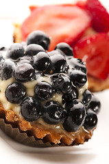 Image showing French cake with fresh fruits