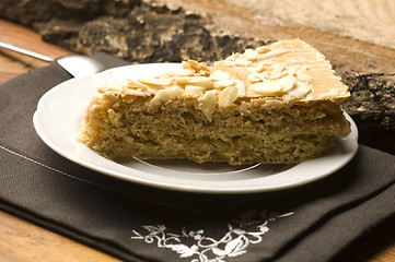 Image showing A piece of caramel cake