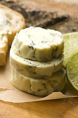 Image showing Herbs butter with lime