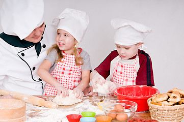 Image showing chef with children