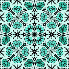 Image showing Green seamless pattern