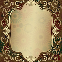 Image showing Vintage gold translucent frame