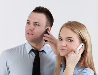 Image showing Couple on the phone