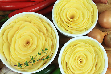 Image showing Potato flowers