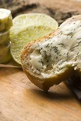 Image showing Herbs butter with lime