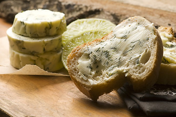 Image showing Herbs butter with lime