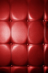 Image showing Luxury genuine leather. Red color