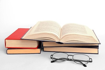 Image showing Books and Glasses