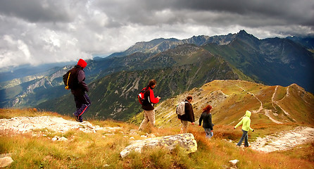 Image showing Mountains stormy landscape