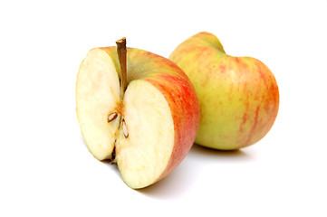 Image showing Two apple halves