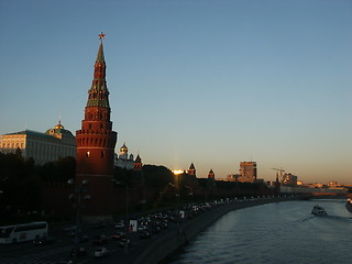 Image showing Panorama of evening Moscow