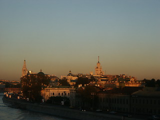 Image showing Panorama of evening Moscow