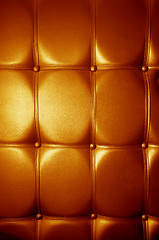 Image showing Luxury genuine leather. Golden color